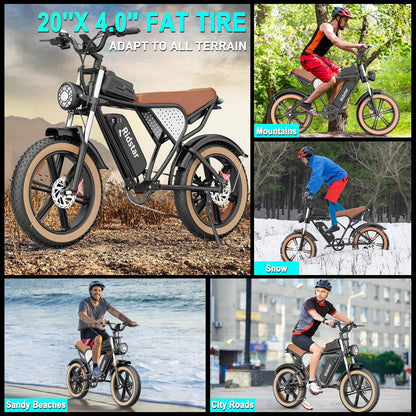 Electric Bike Q20, 2000W, 37Mph, 20" Fat Tires