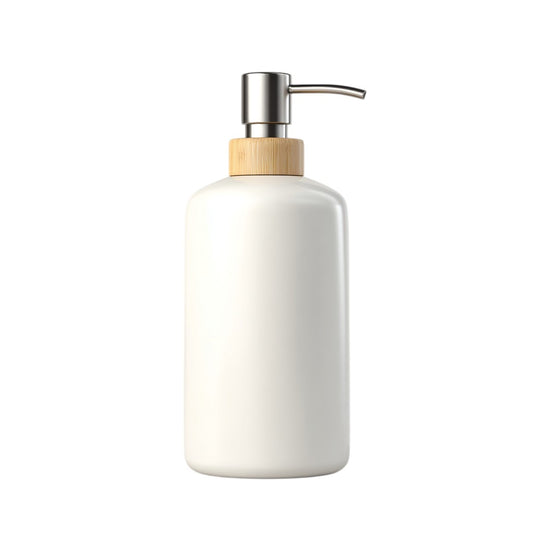 Dailra Minimalist Ceramic Oil and Vinegar Dispenser Bottle with Bamboo Lid