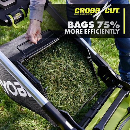 Ryobi 40V HP Brushless 21-in Self-Propelled AWD Lawn Mower Whisper Series ncludes (2) 6.0Ah Batteries and Charger