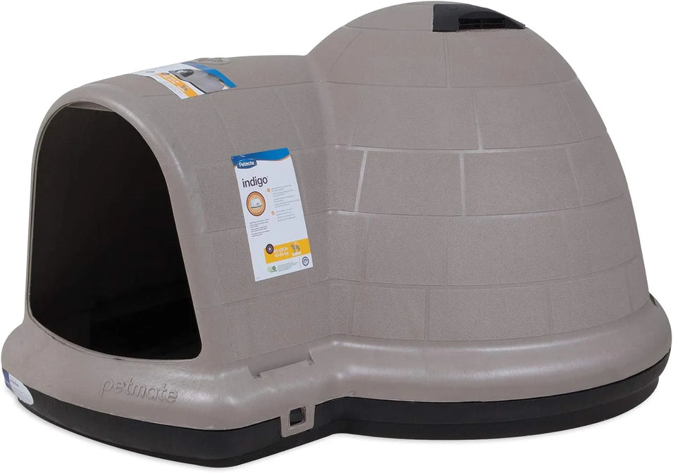 Petmate Indigo Dog House (Igloo Dog House, Made in USA with 90% Recycled Materials, All Weather Protection Pet Shelter) for XL Dogs 90 to 125 pounds, Made in USA