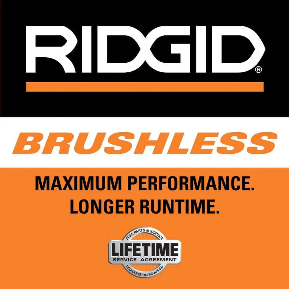 RIDGID 18V Brushless Cordless 4-1/2 in. Paddle Switch Angle Grinder with (2) 4.0 Ah Batteries, Charger, and Bag R86047B-AC93044SBN