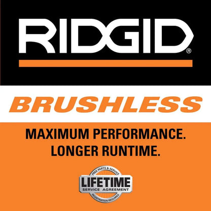 RIDGID 18V Brushless Cordless 4-1/2 in. Paddle Switch Angle Grinder with (2) 4.0 Ah Batteries, Charger, and Bag R86047B-AC93044SBN