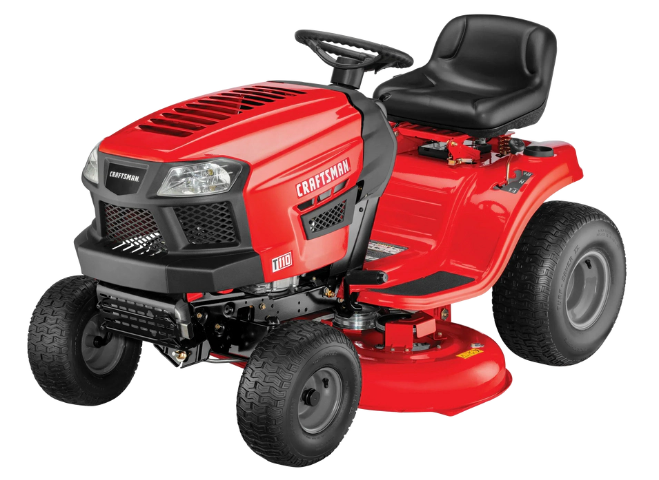 Craftsman T110 42-in Riding Lawn Mower 17.5 HP Briggs & Stratton Engine 7-Speed Transmission Model 13AN77XS093