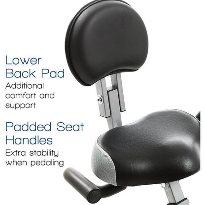 XTerra Fitness FB350 Folding Exercise Bike, Silver