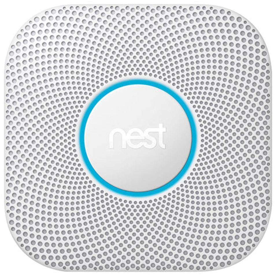 Google Nest Protect 2nd Gen Wired Smoke & CO Alarm with Voice Alerts and Phone Notifications