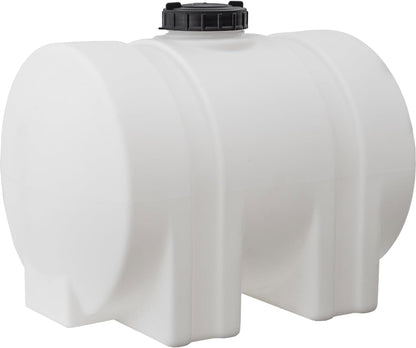 Horizontal Polyethylene Reservoir Water Tank with Legs, 550 Gallon, Made in the USA, Poly Tank for Water and Non-Flammable Liquids, Rust and Corrosion Proof