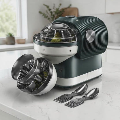 Dailra Multi-Functional 4-in-1 Rotary Vegetable Slicer and Mandoline Grater with Container